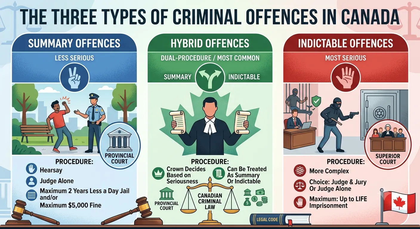 What Are the Three Types of Criminal Offences in Canada?